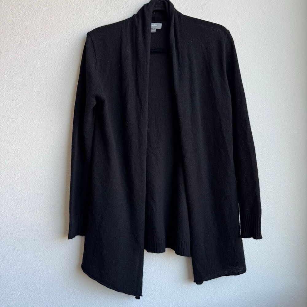 Neiman Marcus 100% Cashmere Black Open Front Cardigan Size Medium